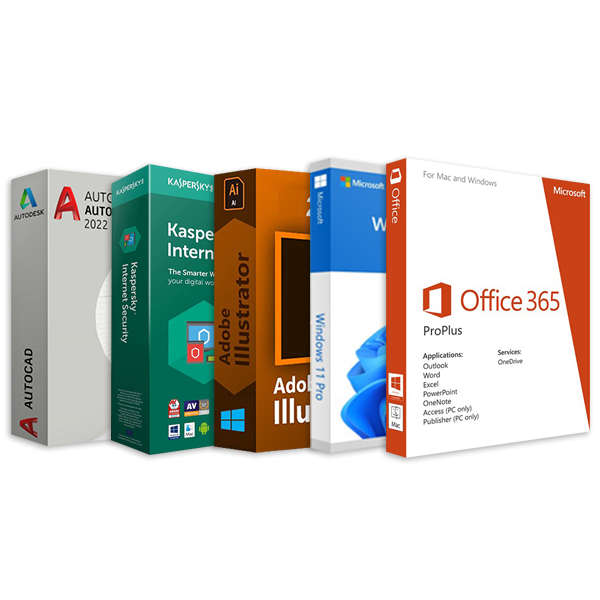 PACCHETTO SILVER - Windows 11, Office 365, Kaspersky 2023, Autocad 2022, Adobe Illustrator 2022