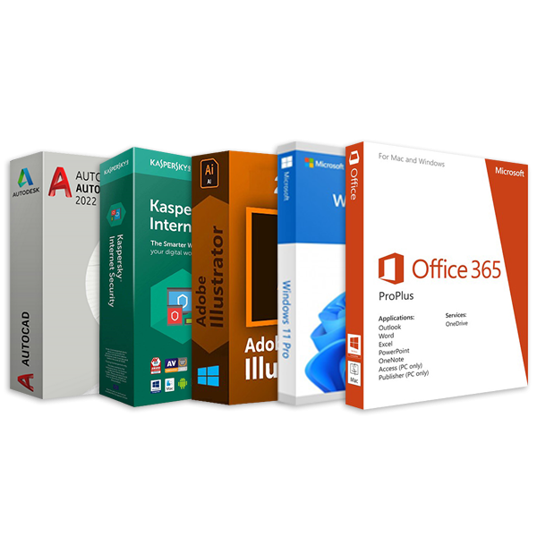SILVER PACKAGE - Windows 11, Office 365, Kaspersky 2023, Autocad 2022, Adobe Illustrator 2022
