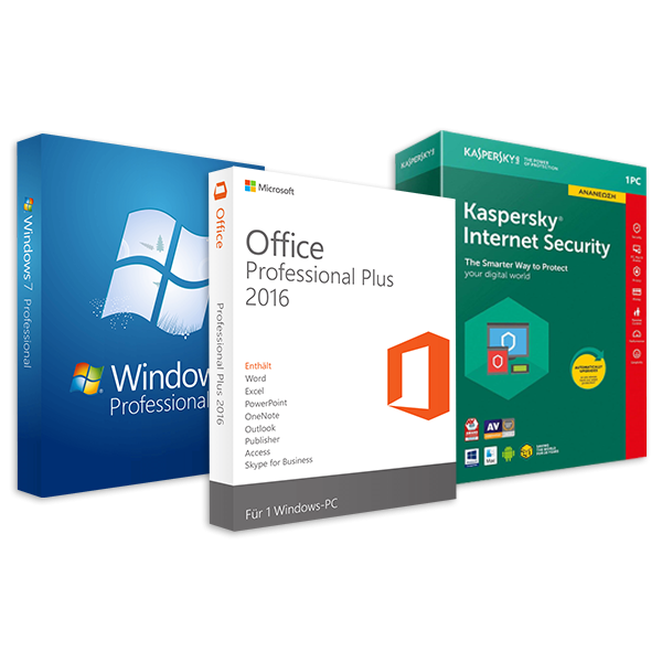 HOME PACKAGE WITH WINDOWS 7 LICENSE, OFFICE AND ANTIVIRUS