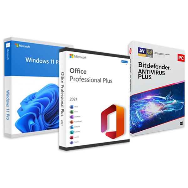 HOME PACKAGE WITH WINDOWS 11 LICENSE, OFFICE AND ANTIVIRUS