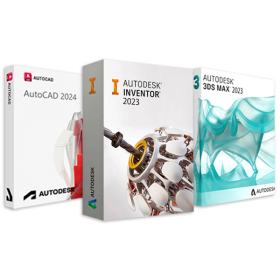 AUTODESK PACKAGE WITH AUTOCAD, INVENTOR AND 3DS MAX