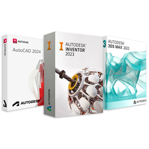 AUTODESK PACKAGE WITH AUTOCAD, INVENTOR AND 3DS MAX