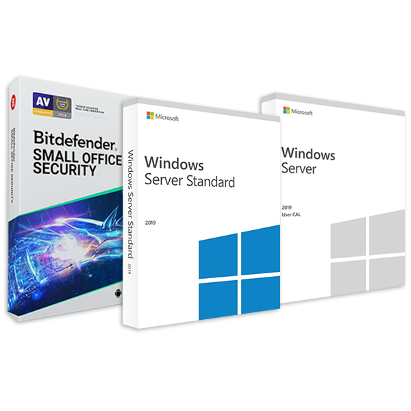 PAQUET SERVEUR AVEC LICENCE 2019, CALS ET ANTIVIRUS