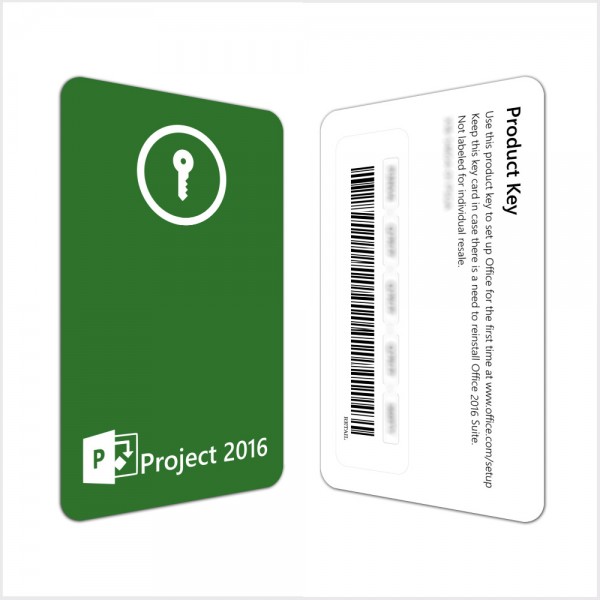 Microsoft Project 2016 Professional (NØKKELKORT + DVD)