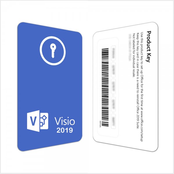 Microsoft Visio 2019 Professionnel (CARTE CLÉ + DVD)