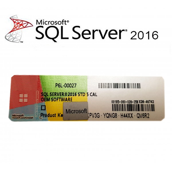Microsoft SQL Server 2016 Standard (PEGATINAS)