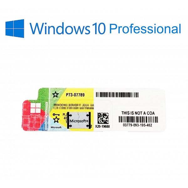 licenza coa sticker Windows 10 Pro professional 32/64 product key, Laptop, Netbook, Tablet, archivio ufficiale di Merkandi