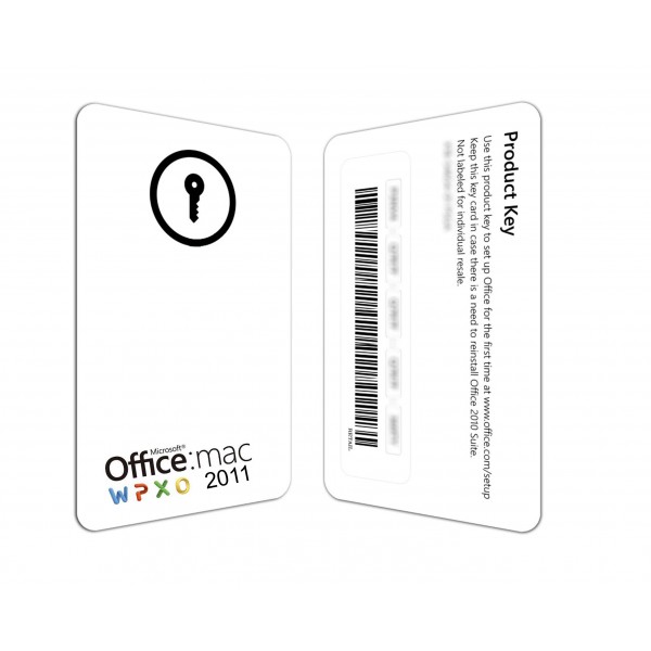 Microsoft Office Home and Business 2011 Mac-hez (KEYCARD)