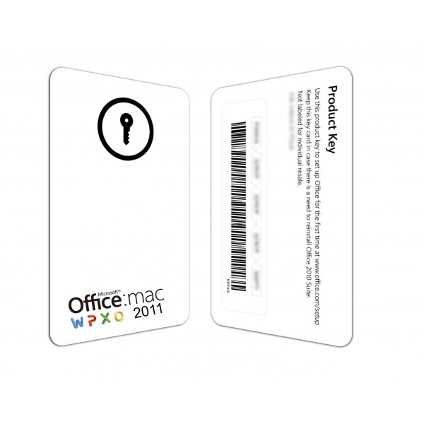 Microsoft Office Home and Business 2011 per Mac (KEYCARD)